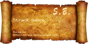 Strack Bence névjegykártya